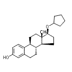 CAS 登录号：85391-72-6， (17beta)-17-(环戊基氧基)雌甾-1(10),2,4-三烯-3-醇