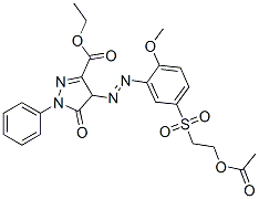 CAS#: 85409-55-8， Ethyl 4-[[5-[[2-(Acetoxy)Ethyl]Sulphonyl]-2-Methoxyphenyl]Azo]-4,5-Dihydro-5-Oxo-1-Phenyl-1H-Pyrazole-3-Carboxylate