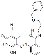 CAS#: 85409-71-8， 1,2-Dihydro-6-Hydroxy-4-Methyl-2-Oxo-5-[[2-[3-[2-(Phenylmethoxy)Ethyl]-1,2,4-Oxadiazol-5-Yl]Phenyl]Azo]Nicotinonitrile