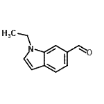structure of CAS# 854778-47-5, 1-Ethyl-1H-indole-6-carbaldehyde;1-Ethyl-1H-indole-6-carbaldehyde;1-ethylindole-6-carbaldehyde;MFCD09455258