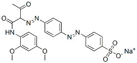 CAS#: 85536-96-5， Sodium 4-[[4-[[1-[[(2,4-Dimethoxyphenyl)Amino]Carbonyl]-2-Oxopropyl]Azo]Phenyl]Azo]Benzenesulphonate