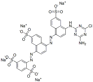 CAS#: 85586-80-7， Tetrasodium 2-[[4-[[4-[(4-Amino-6-Chloro-1,3,5-Triazin-2-Yl)Amino]-6-Sulphonato-1-Naphthyl]Azo]-7-Sulphonato-1-Naphthyl]Azo]Benzene-1,4-Disulphonate