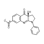 structure of CAS# 856925-75-2, (3aS)-3a-Hydroxy-7-nitro-1-phenyl-1,2,3,3a-tetrahydro-4H-pyrrolo[2,3-b]quinolin-4-one;