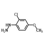 structure of CAS# 858210-64-7, (2-chloro-4-methoxy-phenyl)hydrazine;Hydrazine, (2-chloro-4-methoxyphenyl)-