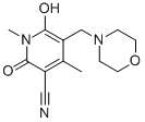structure of CAS# 85843-03-4, 4-Hydroxy-2,5-Dimethyl-3-(Morpholinomethyl)-6-Oxo-1,3-Cyclohexadiene-1-Carbonitrile;6-HYDROXY-1,4-DIMETHYL-5-(MORPHOLINOMETHYL)-2-OXO-1,2-DIHYDRO-3-PYRIDINECARBONITRILE;4-HYDROXY-2,5-DIMETHYL-3-(MORPHOLINOMETHYL)-6-OXO-1,3-CYCLOHEXADIENE-1-CARBONITRILE