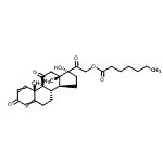CAS 登录号：85959-59-7， 17-羟基-3,11,20-三氧代孕甾烷-1,4-二烯-21-基庚酸酯