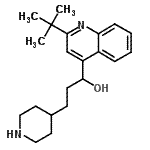 CAS 登录号：86073-85-0， 1-[2-(2-甲基-2-丙基)-4-喹啉基]-3-(4-哌啶基)-1-丙醇