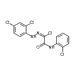 structure of CAS# 861322-29-4, (1E)-2-[(2-Chlorophenyl)amino]-N-(2,4-dichlorophenyl)-2-oxoethanehydrazonoyl chloride;2-Chloro-N-(2-chlorophenyl)-2-[2-(2,4-;2-Chloro-<wbr>N-(2-chlo<wbr>rophenyl)<wbr>-2-[2-(2,<wbr>4-dichlor<wbr>ophenyl)h<wbr>ydrazono]<wbr>acetamide;dichlorophenyl)hydrazono]acetamide