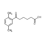 structure of CAS# 861556-61-8, 6-(2,5-Dimethylphenyl)-6-oxohexanoic acid;6-(2,5-Dimethylphenyl)-6-oxohexanoic acid