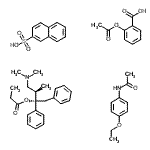 CAS#: 86290-92-8， 2-(acetyloxy)-Benzoic acid mixt. with (S-(R*,S*))-3-(dimethylamino)-2-methyl-1-phenyl-1-(phenylmethyl)propyl propanoate 2-naphthalenesulfonate and N-(4-ethoxyphenyl)acetamide