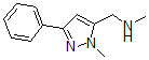 structure of CAS# 864068-98-4, N,1-Dimethyl-3-Phenyl-1H-Pyrazole-5-Methanamine;N-METHYL-N-[(1-METHYL-3-PHENYL-1H-PYRAZOL-5-YL)METHYL]AMINE;1-Methyl-5-[(Methylamino)Methyl]-3-Phenyl-1H-Pyrazole 97%;1-Methyl-5-[(Methylamino)Methyl]-3-Phenyl-1H-Pyrazole