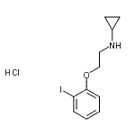 结构式 CAS# 86408-33-5, N-[2-(2-碘苯氧基)乙基]环丙胺盐酸盐(1:1)