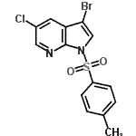 structure of CAS# 866546-10-3, 3-Bromo-5-chloro-1-[(4-methylphenyl)sulfonyl]-1H-pyrrolo[2,3-b]pyridine;1H-Pyrrol<wbr>o[2,3-b]p<wbr>yridine, <wbr>3-bromo-5<wbr>-chloro-1<wbr>-[(4-meth<wbr>ylphenyl)<wbr>sulfonyl]-;1H-Pyrrol<wbr>o[2,3-b]p<wbr>yridine,3<wbr>-bromo-5-<wbr>chloro-1-<wbr>[(4-methy<wbr>lphenyl)s<wbr>ulfonyl]-