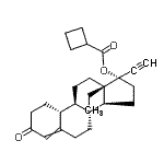 CAS 登录号：86679-36-9， (8R,9S,10R,13S,14S,17S)-13-乙基-17-乙炔基-3-氧代-2,3,6,7,8,9,10,11,12,13,14,15,16,17-十四氢-1H-环戊二烯并[a]菲-17-基环丁烷羧酸酯