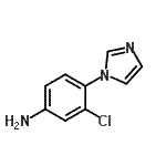 structure of CAS# 869942-76-7, 3-Chloro-4-(1H-imidazol-1-yl)aniline;3-chloro-4-(1H-imidazol-1-yl)aniline;3-Chloro-4-imidazol-1-yl-phenylamine;3-chloro-4-imidazolylphenylamine