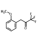 structure of CAS# 870460-18-7, 1,1,1-Trifluoro-3-(2-methoxyphenyl)acetone;3-(2-Methoxyphenyl)-1,1,1-trifluoro-2-propanone;MFCD03844196