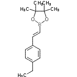 结构式 CAS# 870717-91-2, 2-[(E)-2-(4-乙基苯基)乙烯基]-4,4,5,5-四甲基-1,3,2-二氧硼戊环