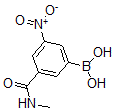 结构式 CAS# 871332-77-3, B-[3-[(甲基氨基)羰基]-5-硝基苯基]-硼酸