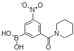 结构式 CAS# 871332-78-4, B-[3-硝基-5-(1-哌啶基羰基)苯基]-硼酸