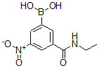structure of CAS# 871332-79-5, B-[3-[(Ethylamino)Carbonyl]-5-Nitrophenyl]-Boronic Acid;3-(N-Ethylaminocarbonyl)-5-Nitrobenzeneboronic Acid 98%;3-(N-ETHYLAMINOCARBONYL)-5-NITROBENZENEBORONIC ACID;3-(N-ETHYLAMINOCARBONYL)-5-NITROPHENYLBORONIC ACID