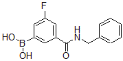 结构式 CAS# 874219-41-7, B-[3-氟-5-[[(苯基甲基)氨基]羰基]苯基]-硼酸