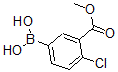 结构式 CAS# 874219-45-1, 5-硼酸基-2-氯-苯甲酸 1-甲基酯