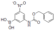 structure of CAS# 874219-56-4, (3-Borono-5-Nitrophenyl)-Carbamic Acid 1-(Phenylmethyl) Ester;3-(Benzyloxycarbonylamino)-5-Nitrobenzeneboronic Acid;3-Amino-5-Nitrobenzeneboronic Acid, CBZ Protected 98%;3-(BENZYLOXYCARBONYLAMINO)-5-NITROPHENYLBORONIC ACID