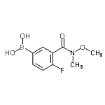 结构式 CAS# 874290-69-4, {4-氟-3-[甲氧基(甲基)氨基甲酰]苯基}硼酸
