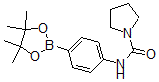 structure of CAS# 874290-95-6, 4-(Pyrrolidinylcarbonylamino)phenylboronic acid pinacol ester;N-[4-(4,4,5,5-TETRAMETHYL-1,3,2-DIOXABOROLAN-2-YL)PHENYL]PYRROLIDINE-1-CARBOXAMIDE;4-[(Pyrrolidin-1-Ylcarbonyl)Amino]Benzeneboronic Acid, Pinacol Ester 97%;4-[(PYRROLIDIN-1-YLCARBONYL)AMINO]BENZENEBORONIC ACID, PINACOL ESTER 97