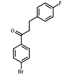 结构式 CAS# 875433-11-7, 1-(4-溴苯基)-3-(4-氟苯基)-1-丙酮