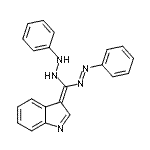 CAS 登录号：87582-33-0， (3Z)-3-{[(E)-苯基偶氮](2-苯基肼基)亚甲基}-3H-吲哚