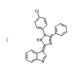 CAS#: 87582-49-8， (5Z)-2-(4-Chlorophenyl)-5-(3H-indol-3-ylidene)-3-phenyl-2,5-dihydro-1H-tetrazol-3-ium iodide