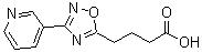 结构式 CAS# 878437-11-7, 4-[3-(3-吡啶基)-1,2,4-恶二唑-5-基]丁酸