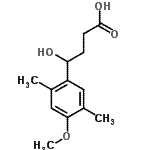 structure of CAS# 879053-36-8, 4-Hydroxy-4-(4-methoxy-2,5-dimethylphenyl)butanoic acid;4-hydroxy-4-(4-methoxy-2,5-dimethylphenyl)butanoic acid;4-Hydroxy-4-(4-methoxy-2,5-dimethyl-phenyl)-butyric acid;4-Hydroxy-4-(4-methoxy-2,5-dimethyl-phenyl)-butyricacid