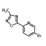 结构式 CAS# 879883-63-3, 5-溴-2-(3-甲基-1,2,4-恶二唑-5-基)吡啶