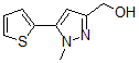 结构式 CAS# 879896-47-6, 1-甲基-5-(2-噻吩基)-1H-吡唑-3-甲醇