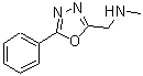 structure of CAS# 880361-90-0, N-Methyl-1-(5-phenyl-1,3,4-oxadiazol-2-yl)methanamine;1,3,4-OXADIAZOLE-2-METHANAMINE,N-METHYL-5-PHENYL-;methyl[(5-phenyl(1,3,4-oxadiazol-2-yl))methyl]amine;methyl[(5-phenyl-1,3,4-oxadiazol-2-yl)methyl]amine