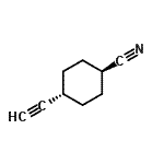 CAS 登录号：88075-29-0， 反式-4-乙炔基环己烷甲腈
