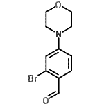结构式 CAS# 883522-52-9, 2-溴-4-(4-吗啉基)苯甲醛