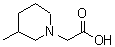 structure of CAS# 883542-90-3, (3-Methyl-1-piperidinyl)acetic acid;(3-Methyl-piperidin-1-yl)-acetic acid;(3-methylpiperidin-1-yl)acetic acid hydrochloride;1-PIPERIDINEACETICACID, 3-METHYL-