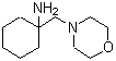 structure of CAS# 883545-37-7, 1-(4-Morpholinylmethyl)cyclohexanamine;1-Morpholin-4-ylmethyl-cyclohexylamine;CYCLOHEXANAMINE,1-(4-MORPHOLINYLMETHYL)-;BAS 10153778