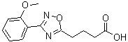 structure of CAS# 883546-54-1, 4-[3-(2-Methoxyphenyl)-1,2,4-oxadiazol-5-yl]butanoic acid;4-[3-(2-Methoxy-phenyl)-[1,2,4]oxadiazol-5-yl]-butyric acid;4-[3-(2-methoxyphenyl)-1,2,4-oxadiazol-5-yl]butanoic acid;4-[3-(2-methoxyphenyl)-1,2,4-oxadiazol-5-yl]butanoicacid