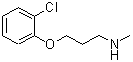 structure of CAS# 883547-84-0, 3-(2-Chlorophenoxy)-N-methyl-1-propanamine;[3-(2-Chloro-phenoxy)-propyl]-methyl-amine;3-(2-chlorophenoxy)-N-methyl-1-propanamine;3-(2-chlorophenoxy)-N-methylpropan-1-amine