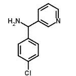 structure of CAS# 883548-10-5, 1-(4-Chlorophenyl)-1-(3-pyridinyl)methanamine;1-(4-chlorophenyl)-1-(3-pyridinyl)methanamine;1-(4-Chlorophenyl)-1-(3-pyridinyl)methylamine;C-(4-Chloro-phenyl)-C-pyridin-3-yl-methylamine