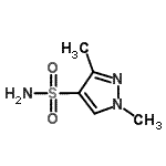 structure of CAS# 88398-53-2, 1,3-Dimethyl-1H-pyrazole-4-sulfonamide;1,3-Dimethyl-1H-pyrazole-4-sulfonamide