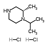 structure of CAS# 884199-34-2, (2S)-1-Isopropyl-2-methylpiperazine dihydrochloride;(S)-1-isopropyl-2-methylpiperazine dihydrochloride