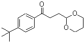 structure of CAS# 884504-32-9, 3-(1,3-Dioxan-2-yl)-1-[4-(2-methyl-2-propanyl)phenyl]-1-propanone;3-(1,3-Dioxan-2-Yl)-4'-Tert-Butylpropiophenone;4'-tert-Butyl-3-(1,3-dioxan-2-yl)propiophenone;MFCD02261822