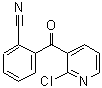 structure of CAS# 884504-80-7, 2-[(2-Chloro-3-pyridinyl)carbonyl]benzonitrile;2-CHLORO-3-(2-CYANOBENZOYL)PYRIDINE