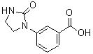 structure of CAS# 884504-86-3, 3-(2-Oxo-1-imidazolidinyl)benzoic acid;3-(2-OXO-IMIDAZOLIDIN-1-YL)-BENZOIC ACID;3-(2-OXO-IMIDAZOLIDIN-1-YL)-BENZOICACID;3-(2-oxoimidazolidinyl)benzoic acid