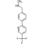 structure of CAS# 884507-35-1, N-Methyl-1-{4-[5-(trifluoromethyl)-2-pyridinyl]phenyl}methanamine;3-Bromo-5-chloro-2-fluoropyridine;MFCD09817481;N-Methyl-4-[5-(trifluoromethyl)pyridin-2-yl]benzylamine